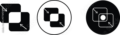 Merge icons set. Combine Symbols. Data Merge sign. Join and Connect Symbol. Consolidate and Combine Icons
