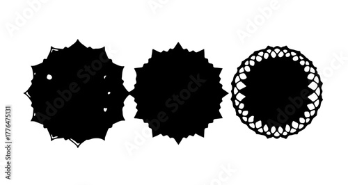 Collection of decorative circle shapes, perfect for adding a touch of elegance