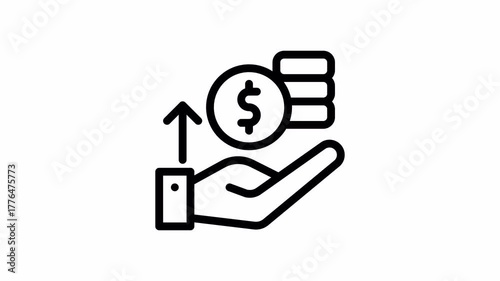 earning animated icon - Motion Graphic Elements for Business ,Presentations and Design