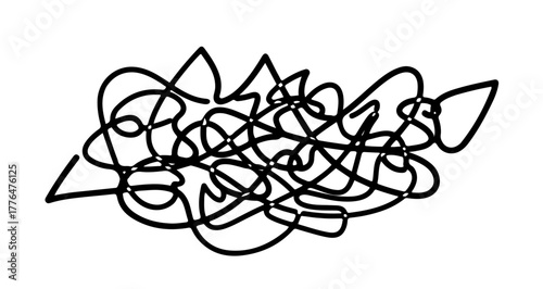 Random scribble with lines, a handdrawn illustration