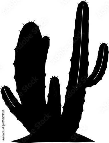 Cactus silhouette art symbolizing endurance and nature beauty