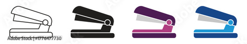 Stapler icon set, vector illustration.