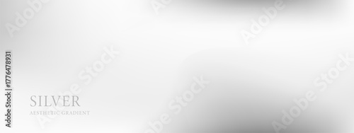 Abstract silver mirror gradient vector background. Metal surface texture and shiny foil for modern design or decor.