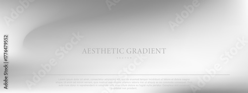 Silver mirror gradient background. Abstract metal surface and foil texture. Smooth steel or chrome reflection effect. Vector illustration.