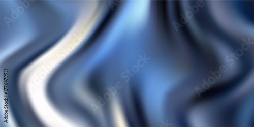 Elegant metallic blue abstract background with smooth liquid marble texture and fluid swirl pattern. Perfect for luxury design projects