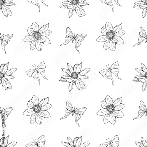 Bouquet of lotus flowers etching monochrome drawing. Blooming waterlily vector isolated illustration painted by black inks. Water plants sketch for poster, greeting, invitation, coloring book