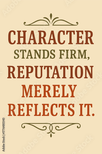 Inspiring quote about character and reputation for business success and ethical leadership development resources