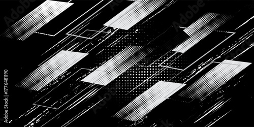 A vector graphic depicting abstract stripe racing designs suitable for vehicle decal wraps, race cars, rally vehicles, adventure themes, and livery designs