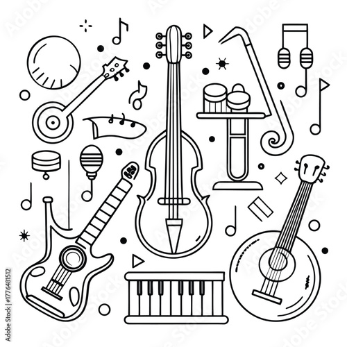 musical instrument vector