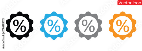 Get awesome deals with these exciting discount icons.Shopping Sale label, Black friday coupon, promotion commission icons button, vector, sign, symbol, logo, illustration, editable stroke and flat
