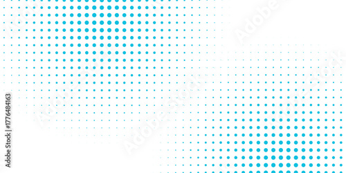 Transparent Vector Gradient Blue Color Halftone Background Staggered Dots Pattern modern dotted arts abstract concept.Eps 10