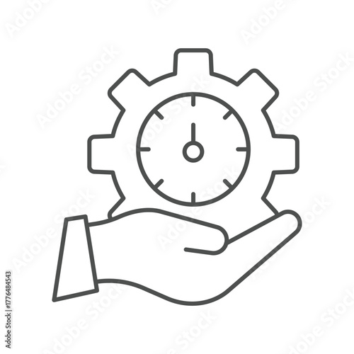 Time Management thinline icon , vector, pixel perfect, illustrator file 
