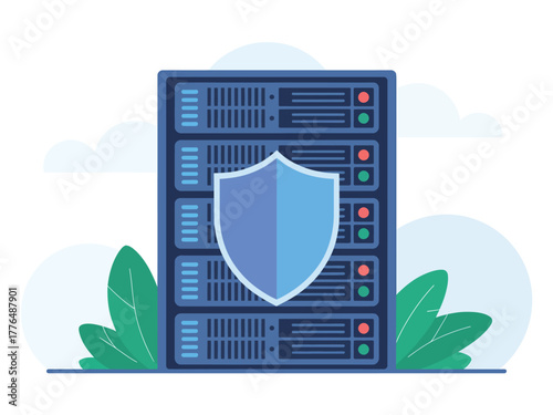 Secure server hosting data center protection cybersecurity cloud computing