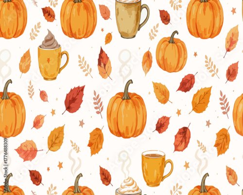Hygge Autumn Vibes: Cozy Seamless Pattern Collection
