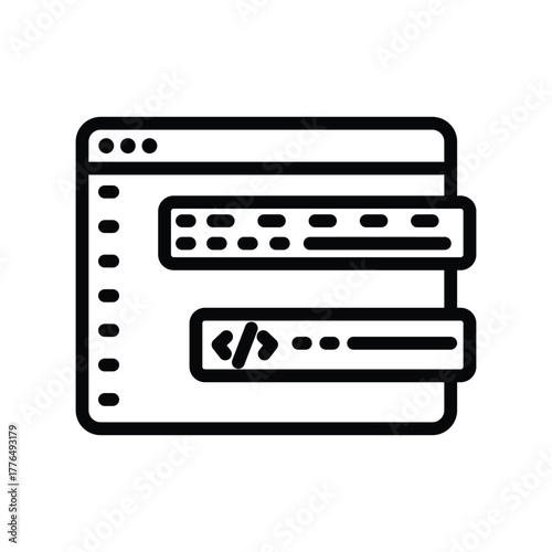 Coding line icon , vector, pixel perfect, illustrator file 
