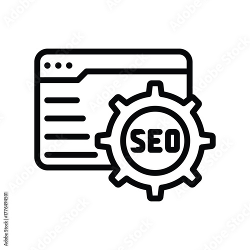 Seo line icon , vector, pixel perfect, illustrator file 