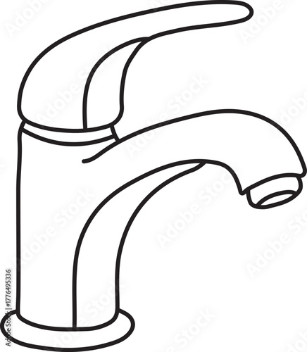 Single lever bathroom faucet profile