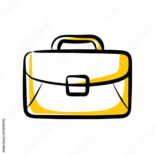 Stylish briefcase icon hinting at business success, professional ventures, or career aspirations in a modern, eye-catching design, perfect for branding