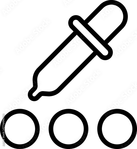 Color Picker Icon Vector Stock Illustration