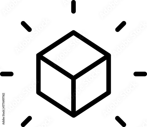 3D Design Icon Vector Stock Illustration