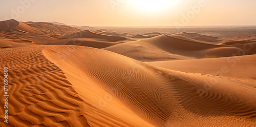 Sahara desert, Empty sand dunes in the sahara Desert