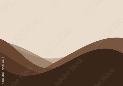 Elegant earth tone abstract wave design for contemporary backgrounds and textures