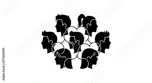 Diverse group of people connected in a circle, representing unity and community.