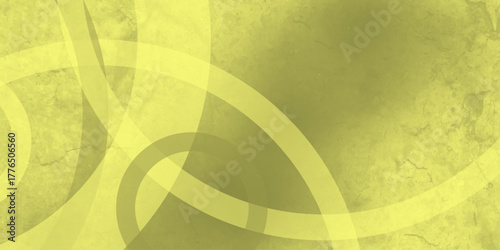 Yellow abstract background with white circle rings in faded distressed vintage grunge texture design. High resolution textured pattern. Abstract modern background design concept for template banner. 