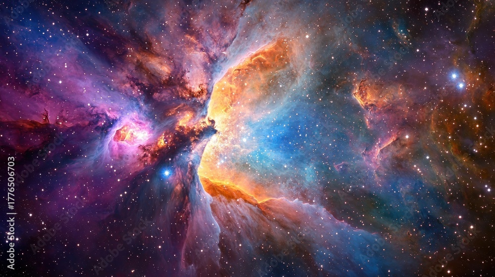 Fototapeta premium Colorful nebula in deep space