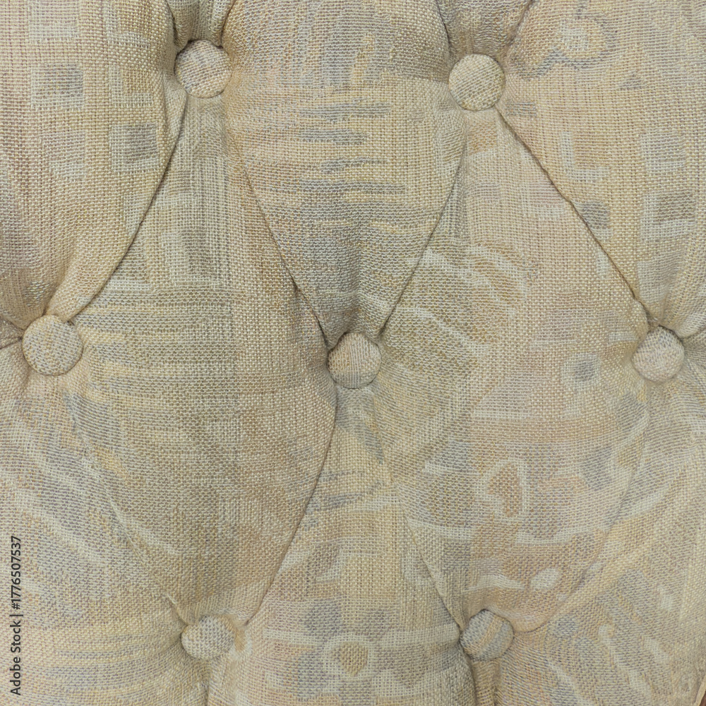 Naklejka premium Quilted Fabric with Button Tufting