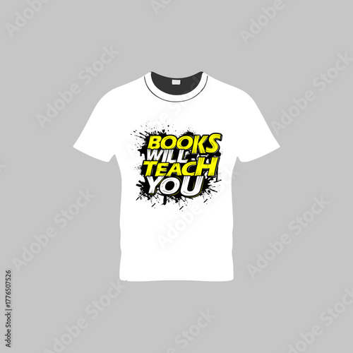 T-shirt mockup in white, gray and black colors. Think outside the box motivational t-shirt design typography. Blank t-shirt template with empty space for design