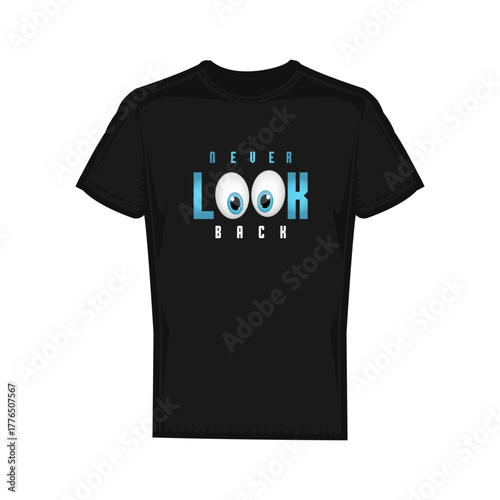 T-shirt mockup in white, gray and black colors. Think outside the box motivational t-shirt design typography. Blank t-shirt template with empty space for design