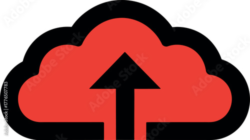 Cloud upload arrow icon design Vector