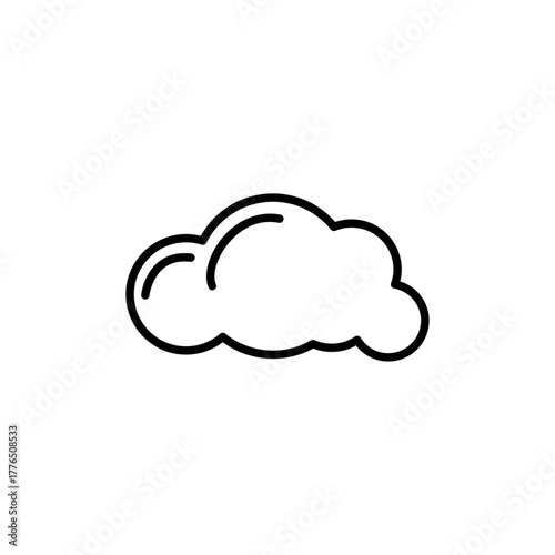Minimalist Cloud Computing Data Storage System Icon