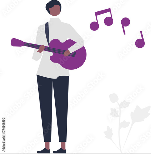 Creative illustration of a musical composition process with abstract elements and vibrant colors