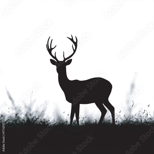 silhouette of a deer