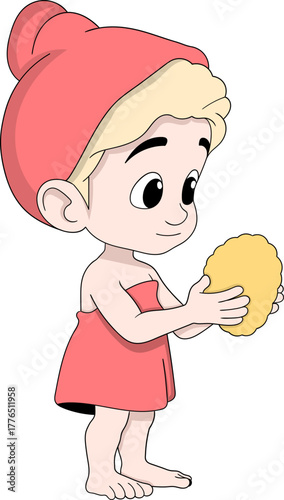 Woman After Bath Applying Skincare Cream