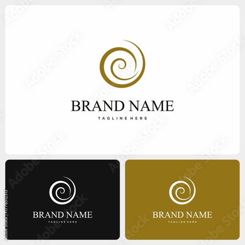 Elegant Golden Spiral Logo Design for Brand Identity.