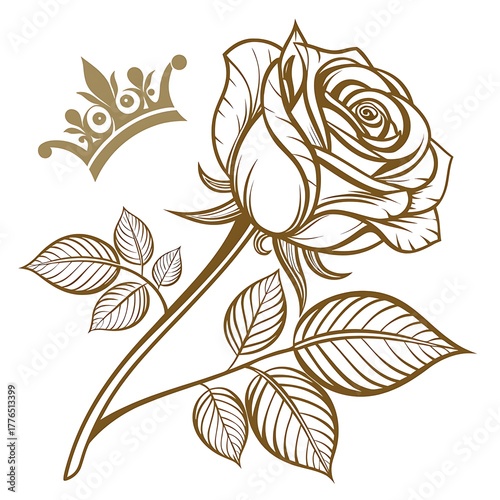 vector rose flower