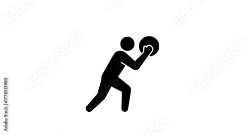 Man prepares to throw a ball 