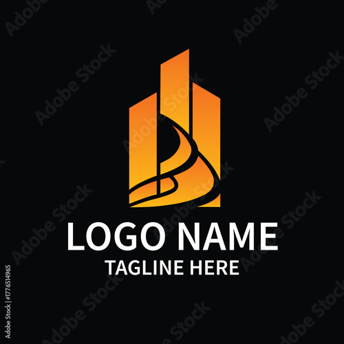 House and Building Logo for Real Estate Company