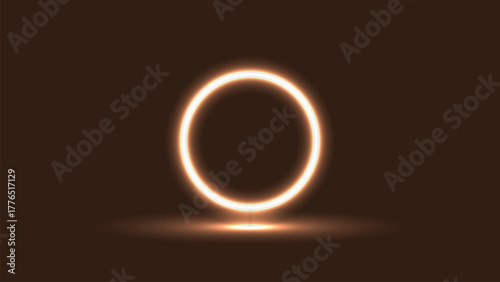 A glowing  orange oval portal or gateway shimmering with ethereal light against a dark moody background creating a sense of mystery and wonder