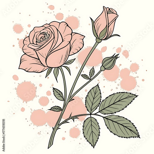 seamless pattern with roses
