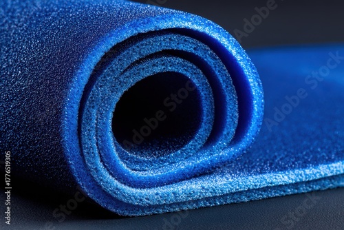 Eva Material. Blue Surface Plush Sponge Background with Foam Ethylene Vinyl Acetate Texture