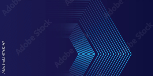 Dark blue background with hexagon geometric lines pattern. Abstract shiny hexagon lines. Futuristic vector eps10