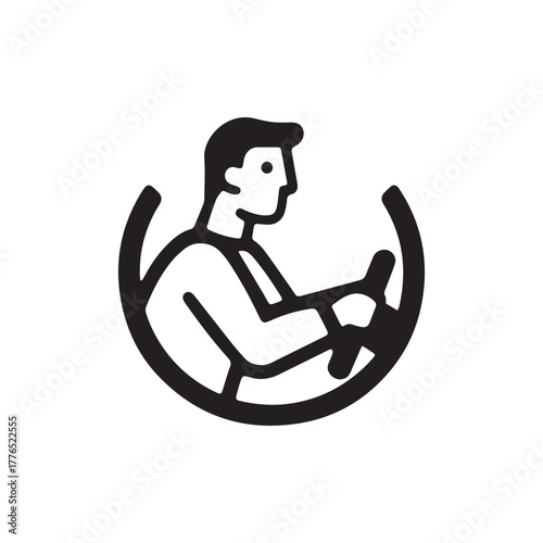 Logo for a driving school company,