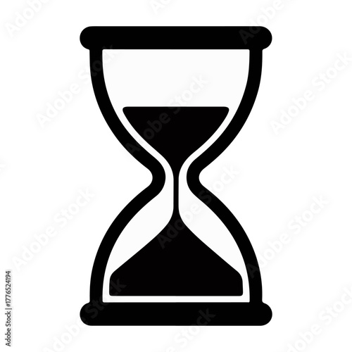 vintage hourglass sand timer icon