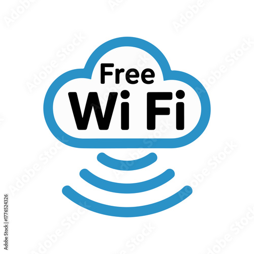 free wifi cloud logo vector