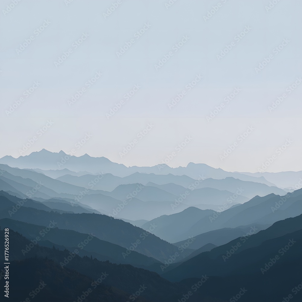 Fototapeta premium Layered Mountain Silence