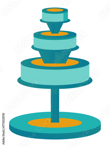 Modern multi-tiered display stand with sleek design, perfect for showcasing products or awards, with a clean, minimalist aesthetic, ideal for events and exhibitions